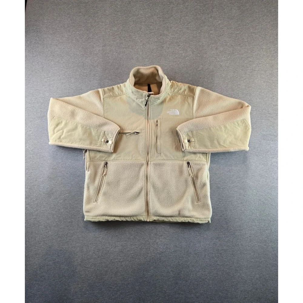 The‎ North Face Ripstop Denali Jacket Mens Medium Beige NF0A86ZU Fleece Full Zip